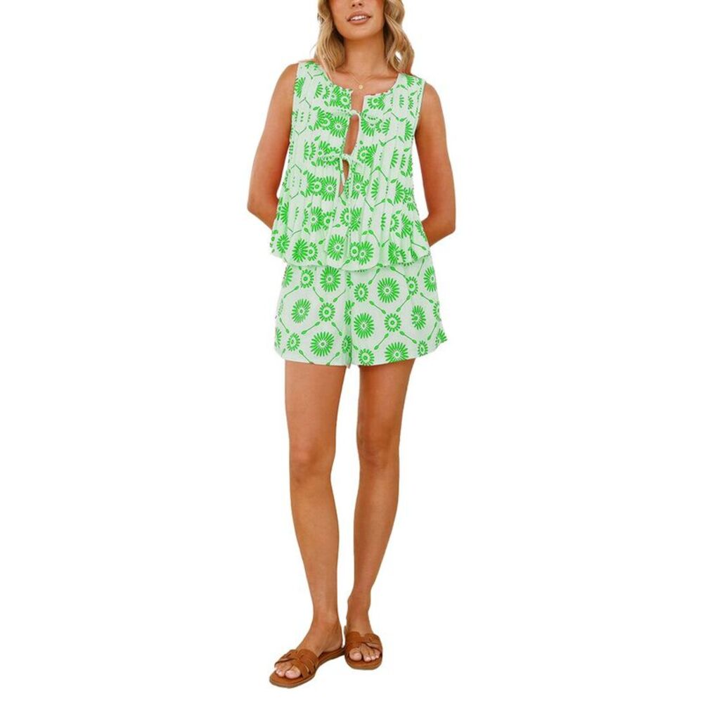 Leon Gori Womens Leon 2Pc Top & Short Set